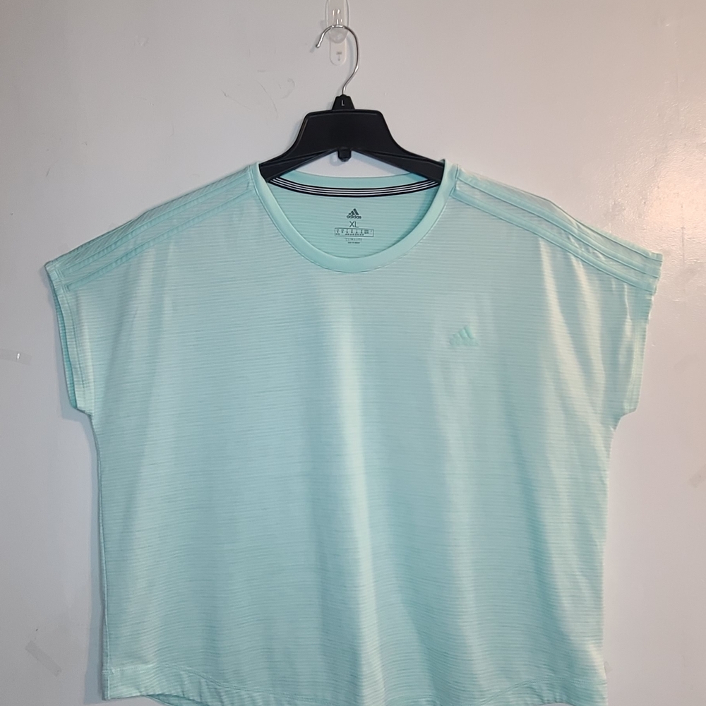 Adidas Women's Light Blue Crop Top